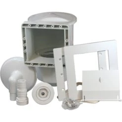 Stahlwandpool Rund Classic (breiter Handlauf) 450x120cm, Stahl 0,4mm Weiß, Folie 0,3mm Blau, Overlap -Watermen Verkaufe 2500670 Skimmer 02