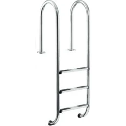 Waterman Poolleiter Edelstahl Für Tiefbecken Mit 100-120 Cm Höhe - Enge Stufen