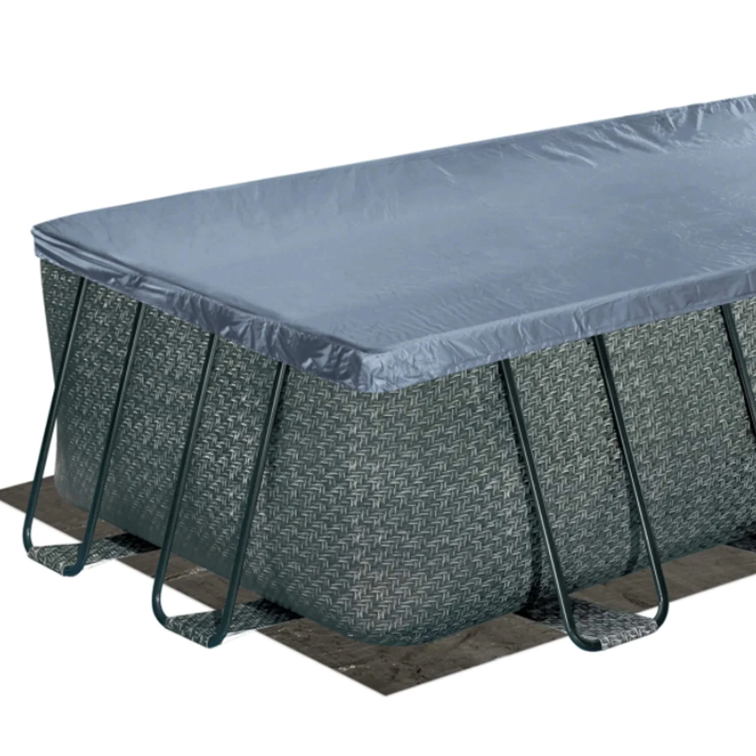 Polygroup Summer Waves Elite Rechteck Frame Pool Set Rattan Anthrazit 549 X 274 X 132 Cm (3000151) 5 Polygroup Summer Waves Elite Rechteck Frame Pool Set Rattan Anthrazit 549 X 274 X 132 Cm (3000151) – Bild 5
