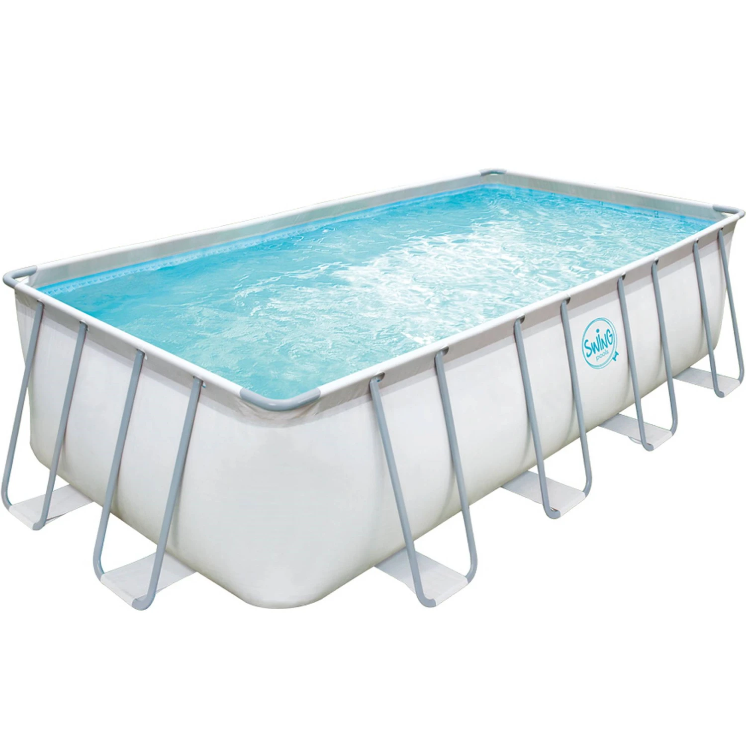 Polygroup Summer Waves Elite Frame Pool Hellgrau Rechteckig 549 X 274 X 132 Cm Solo (3000158) 2 Polygroup Summer Waves Elite Frame Pool Hellgrau Rechteckig 549 X 274 X 132 Cm Solo (3000158) – Bild 2