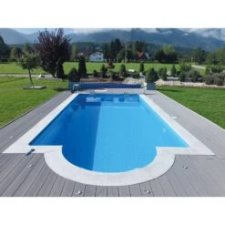 KWAD Styropor Pool De Luxe Komplettset 6,0 X 3,0 X 1,5m Mit 0,8 Mm Innenhülle Sand Inkl. Römertreppe