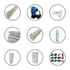 KWAD Styropor Pool De Luxe Komplettset 6,0 X 3,0 X 1,5m Mit 0,8 Mm Innenhülle Sand Inkl. Römertreppe -Watermen Verkaufe 50122 Zubehoer