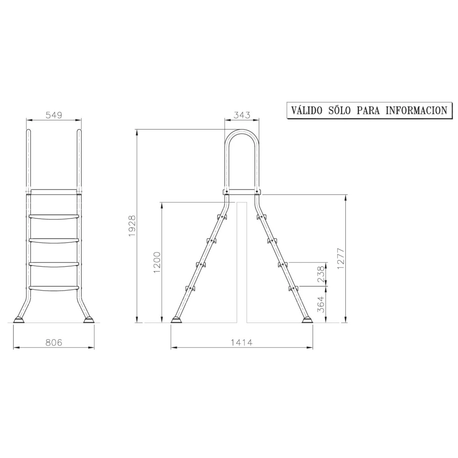 SUMMER FUN Poolleiter Edelstahl Für Hochbecken Mit 120 Cm Höhe 2 SUMMER FUN Poolleiter Edelstahl Für Hochbecken Mit 120 Cm Höhe – Bild 2