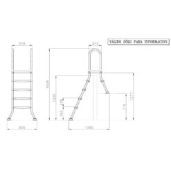 SUMMER FUN Poolleiter Edelstahl Für Halbhochbecken Mit 120 Cm Höhe -Watermen Verkaufe 502020025 Schemazeichnung 01