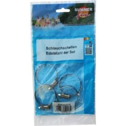 SUMMER FUN Schlauchschellen Edelstahl 4-er Set 30-45mm