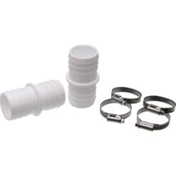 Waterman Schlauchverbinder Ø 32mm Auf 38mm, 2 Er Pack Inkl. Schlauchklemmen 2x Tüllen 38/32 Mm, + 4 Schellen