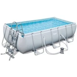 Bestway Power Steel Frame Pool, Komplettset, Eckig, 404 X 201 X 100 Cm (56441GS)