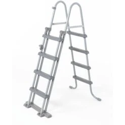 Waterman Stahlwandpool Set (8-teilig) Hoch Achtform 470x300x120 Cm, Stahl 0,4 Mm Anthrazit Folie 0,4 Mm Blau -Watermen Verkaufe 58331 Sicherheitsleiter 10