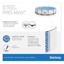 Bestway Steel Pro MAX Frame Pool Komplettset 366 X 122 Cm (56420GS) 9 Bestway Steel Pro MAX Frame Pool Komplettset 366 X 122 Cm (56420GS) -Watermen Verkaufe Bestway Power Steel Pro Max