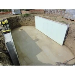 Stahlwandpool Ovalform Exklusiv 600x320x120 Cm, Stahl 0,6 Mm Weiß, Folie 0,6 Mm Blau, Einhängebiese -Watermen Verkaufe Bodenplatte mit stuetzmauern verkleidet ovaler Stahlwandpool