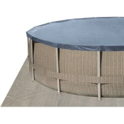 Polygroup Summer Waves Frame Pool Set Rattan Braun 427 X 107 Cm (3000130) -Watermen Verkaufe Covergroundcloth P4J FramePool 1