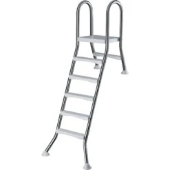 Waterman Stahlwandpool Set (9-teilig) Halbhoch Rund Barbados 600x150 Cm, Stahl 0,8 Mm Weiß Folie 0,6 Mm Blau -Watermen Verkaufe Halhochbeckenleiter 5 1 Stufig Edelstahl fuer Pool