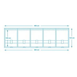 Polygroup Summer Waves Elite Frame Pool Set 488 X 122 Cm (3000121) -Watermen Verkaufe P4001648B Abmessungen