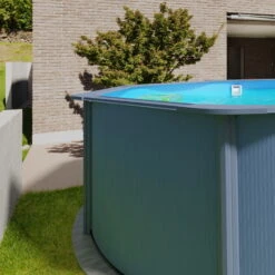 Stahlwandpool Rund Classic 350x120 Cm, Stahl 0,4 Mm Anthrazit, Folie 0,3 Mm Blau, Overlap -Watermen Verkaufe Planet Pool Stahlwandpool Classic anthrazit blau MS 06