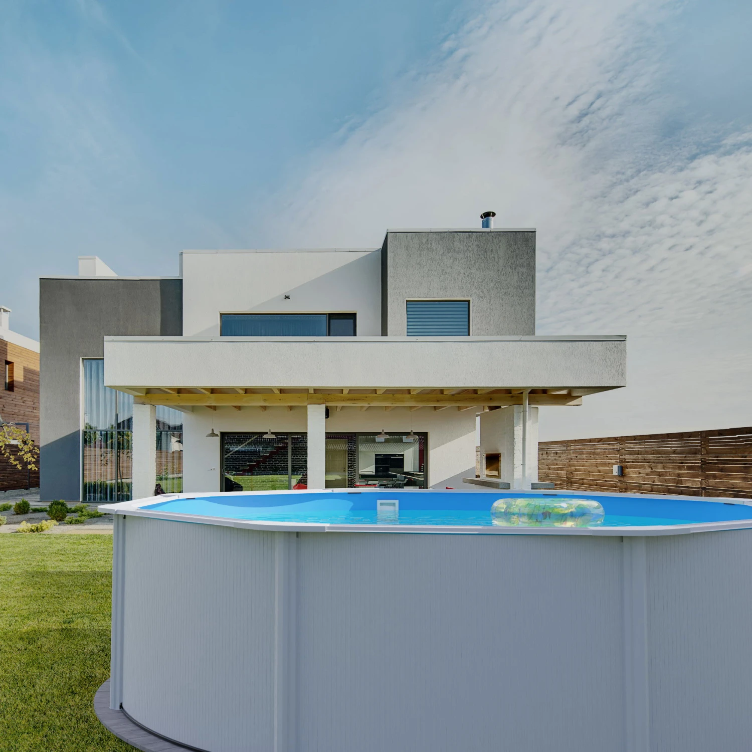 Waterman Stahlwandpool Set (9-teilig) Hoch Rund Eco 300 X 120 Cm, Stahl 0,4 Mm Weiß Folie 0,3 Mm Blau 4 Waterman Stahlwandpool Set (9-teilig) Hoch Rund Eco 300 X 120 Cm, Stahl 0,4 Mm Weiß Folie 0,3 Mm Blau – Bild 4