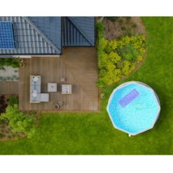 Stahlwandpool Rund Classic (breiter Handlauf) 450x120cm, Stahl 0,4mm Weiß, Folie 0,3mm Blau, Overlap -Watermen Verkaufe Planet Pool Stahlwandpool Classic weiss blau MS 07