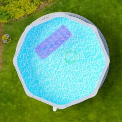 Stahlwandpool Rund Classic (breiter Handlauf) 450x120cm, Stahl 0,4mm Weiß, Folie 0,3mm Blau, Overlap -Watermen Verkaufe Planet Pool Stahlwandpool Classic weiss blau MS 08