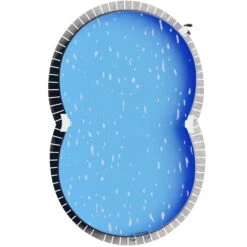 Stahlwandpool Achtform 540x350x120 Cm, Stahl 0,4 Mm Anthrazit, Folie 0,4 Mm Blau, Einhängebiese -Watermen Verkaufe S81068MSVS S81069MSVS S81073MSVS Stahlwandbecken Achtform Athrazit Blau 09 2