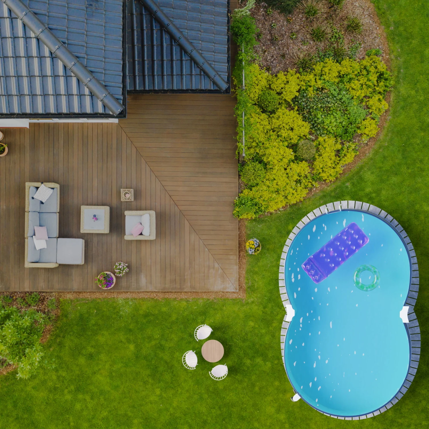 Stahlwandpool Set (6-teilig) Achtform 540x350x120cmStahl 0,4mm Anthrazit, Folie 0,4mm Sand, Einh. 2 Stahlwandpool Set (6-teilig) Achtform 540x350x120cmStahl 0,4mm Anthrazit, Folie 0,4mm Sand, Einh. – Bild 2