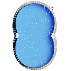 Stahlwandpool Achtform 650x420x120 Cm, Stahl 0,4 Mm Anthrazit, Folie 0,4 Mm Sand, Einhängebiese -Watermen Verkaufe S81081MSVS S81083MSVS Stahlwandbecken Achtform Athrazit Sand 09 n 1