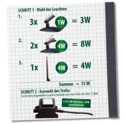 Heissner L477-00 Teichufer Und Poolrand Lampe 3 Watt Weiß -Watermen Verkaufe SmartLights Berechnung Trafo 01