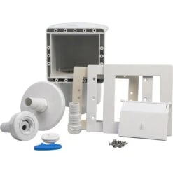 GRE Stahlwandpool Set (7-teilig) Hoch Oval High Line 915x470x132 Cm, Stahl 0,45mm Weiß Folie 0,4mm Blau -Watermen Verkaufe Standard Einbauskimmer weiss 49