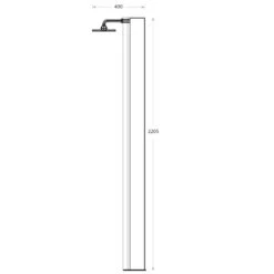 Waterman Solardusche Edelstahl Inox 60 L Gartendusche -Watermen Verkaufe solardusche inox 30 liter abmessung 1